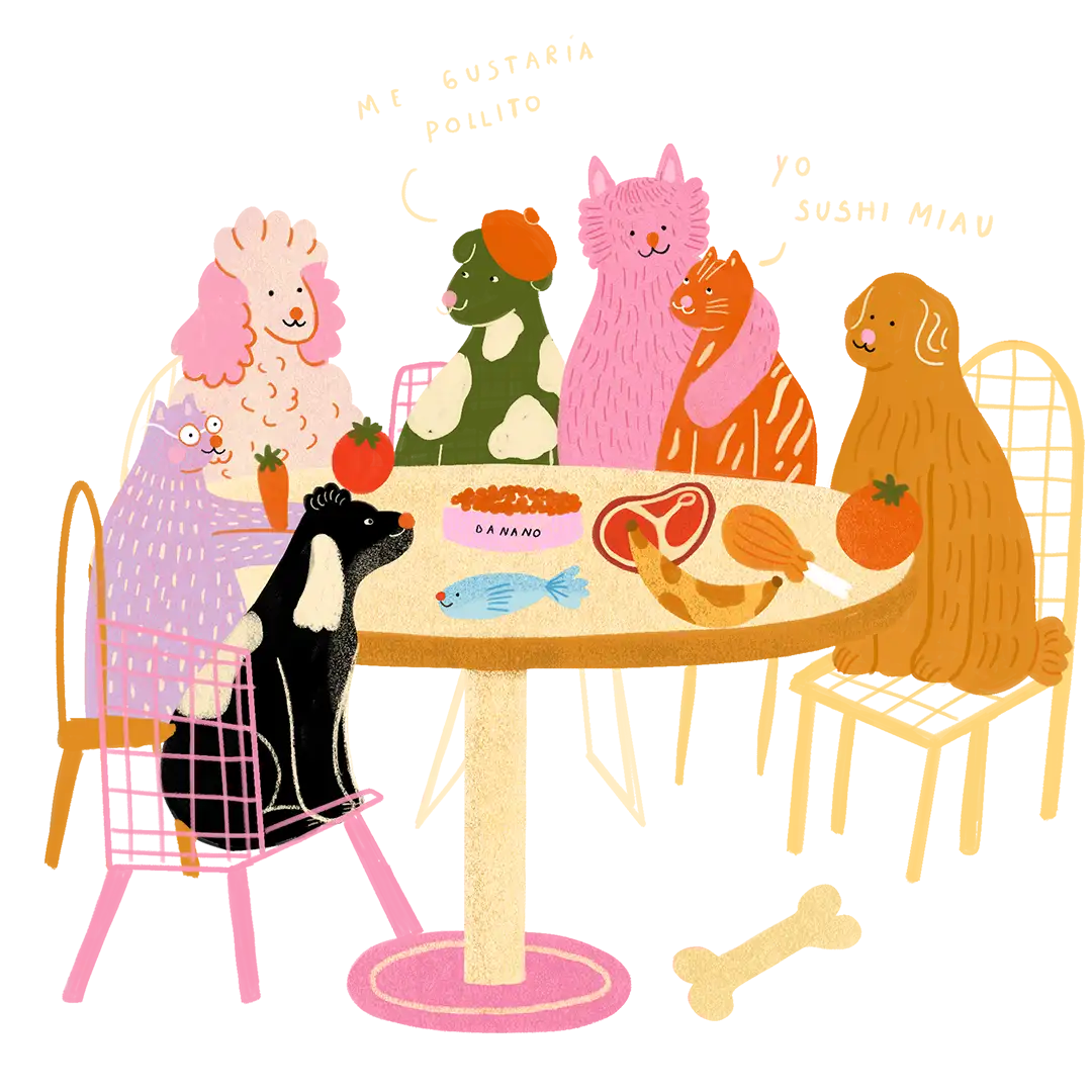alimentación para mascotas