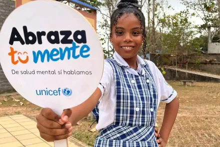 Lanzamiento de la campaña 'Abraza tu mente' de UNICEF Colombia.